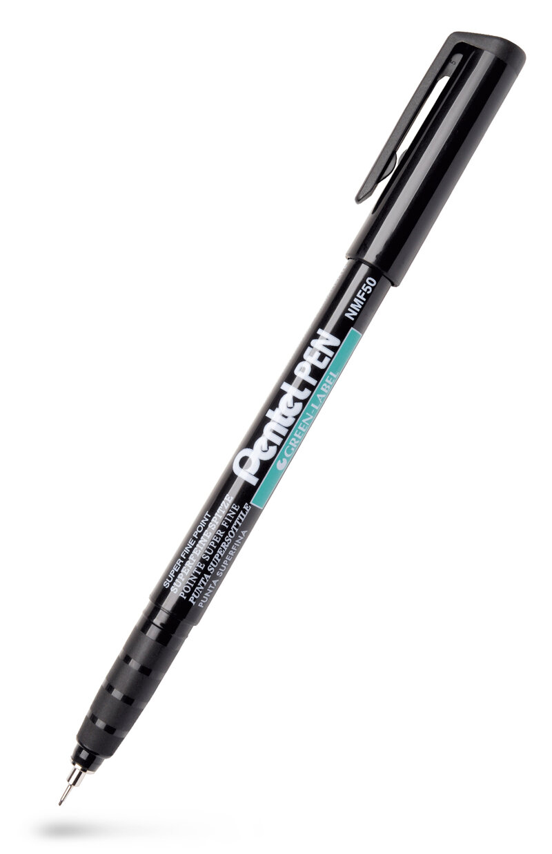 Märkpenna perm. PENTEL super fine svart