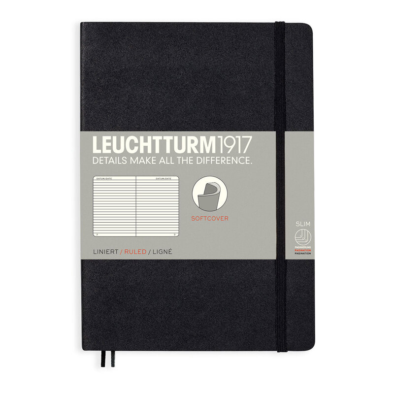 Leuchtturm 1971  NOTEBOOK A5 Soft Ruled Black