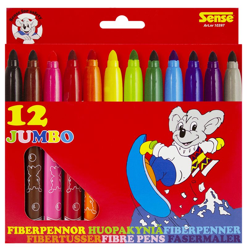 Fiberpennor Jumbo 12-Pack