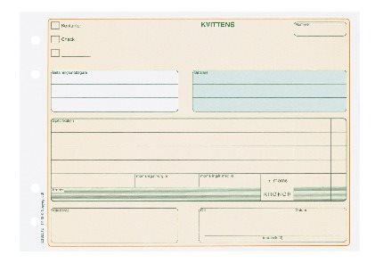 KVITTENSER A5L 50 BLAD ESSELTE 111 15