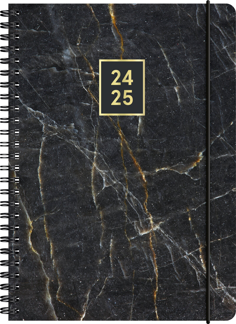 Kalender A5 Black Marble Almanacksförlaget