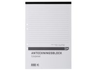 Anteckningsblock A4 L klammerhäftad