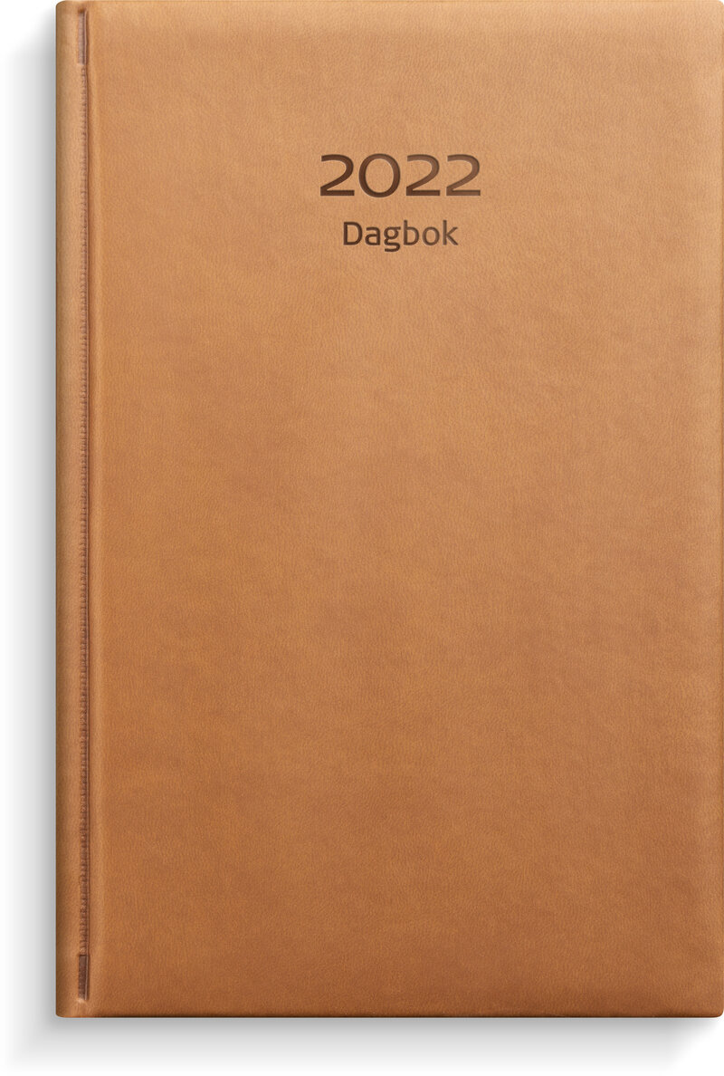 Dagbok, cognac konstläder