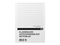 Anteckningsblock A5 100 blad linj TF