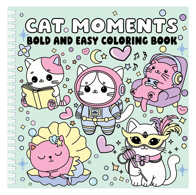 Cat Moments Bold and Easy Coloring Book