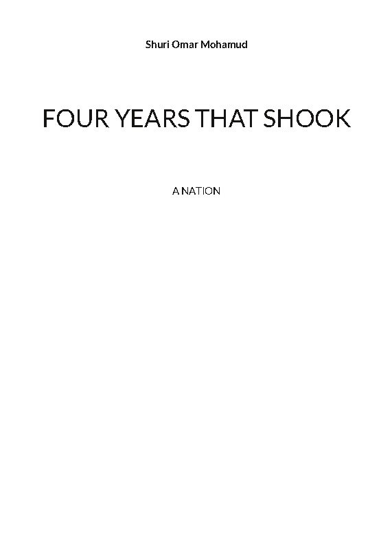 Four years that shook : a nation