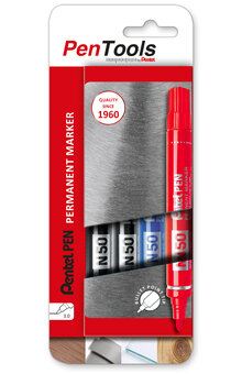 Märkpenna perm. PENTEL N50 rund blå