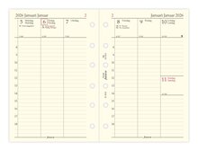 Filofax Pocket Refill 2026 Vecka/Uppslag Vertikal . Språk svensk /dansk/norsk