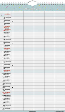 Familjekalender 5 kolumner Helår FSC