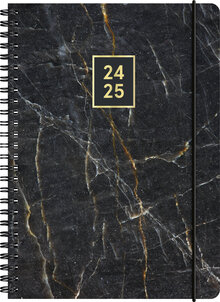 Kalender A5 Black Marble Almanacksförlaget