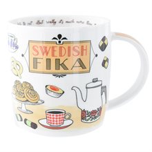 Porslinsmugg,  Swedish Fika, 37 cl