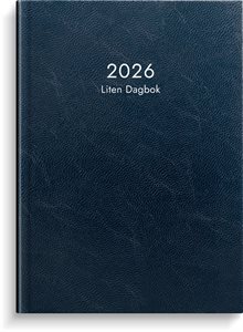 Kalender 2026 Liten Dagbok blått konstläder