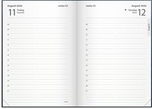 Kalender 2026 Liten Dagbok blått konstläder
