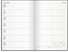 Kalender 2026 Kontorskalender svart konstläder