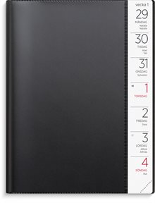 Kalender 2026 Stor Veckokalender svart plast