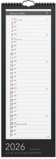 Väggkalender 2026 Lilla Miljökalendern Elegant