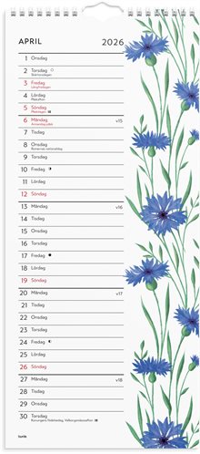 Väggkalender 2026 Lilla Blomsterkalendern