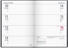 Kalender 2026 Lilla Fickdagboken svart plast
