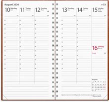 Kalender 2026 Interplano cognac konstläder