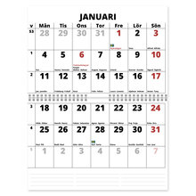 Väggkalender Tydlig 2027