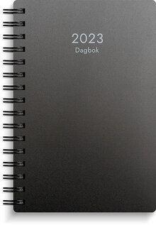 Kalender 2023 Dagbok svart PP-plast